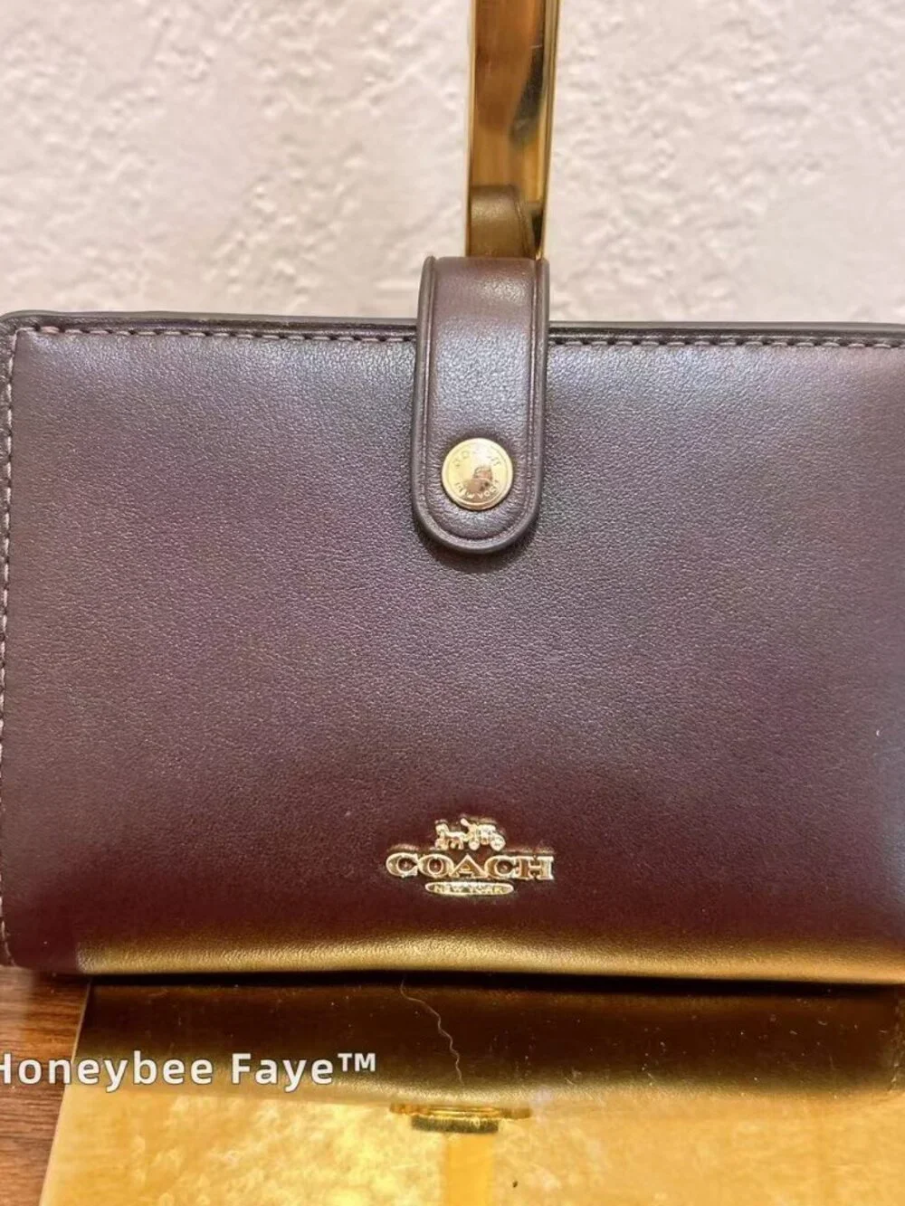 NWT Coach 2-In-1 Wallet CCL71 Gold/Espresso